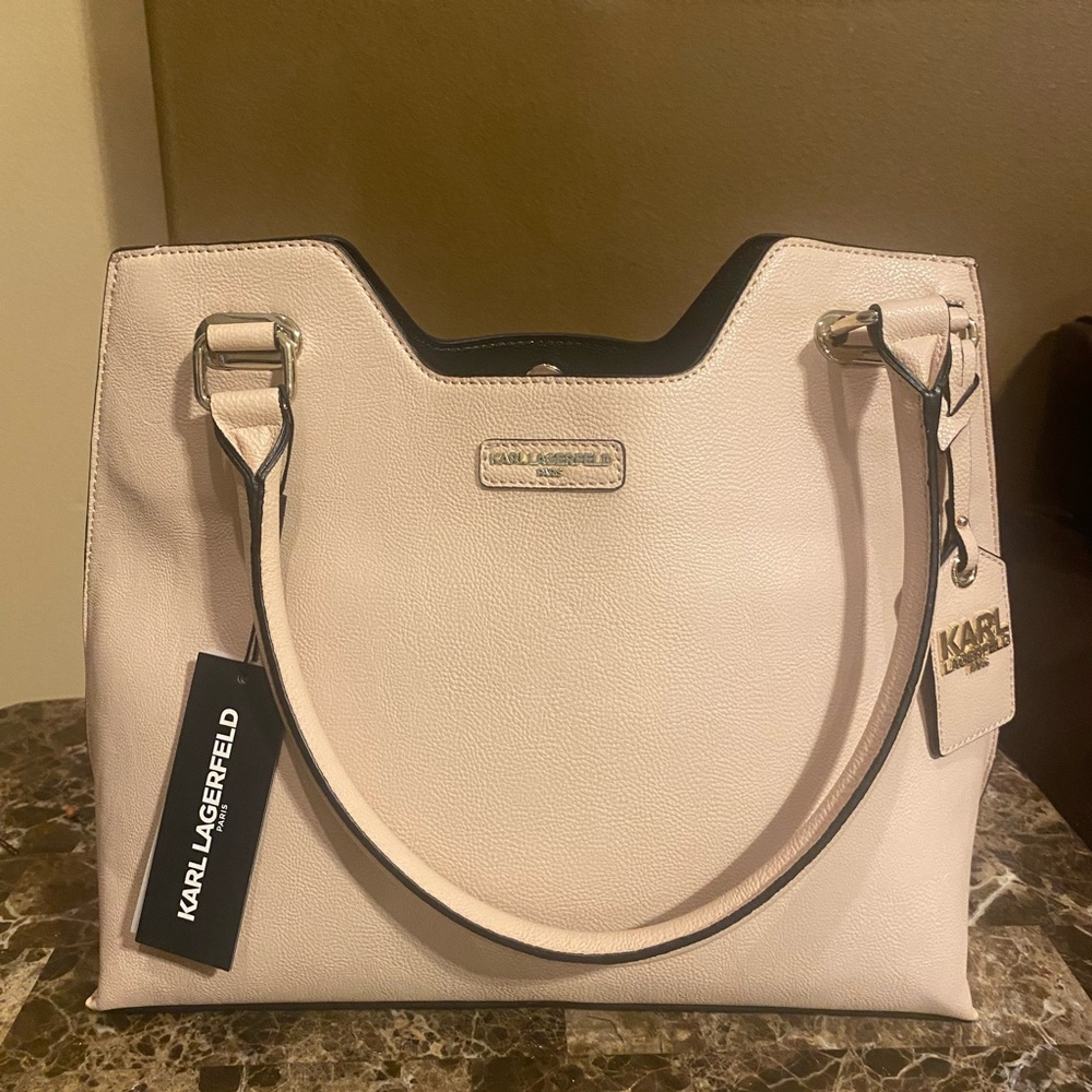 Karl Lagerfeld Light Pink Tote Bag
